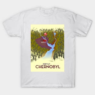 Chernobyl Travel Map T-Shirt